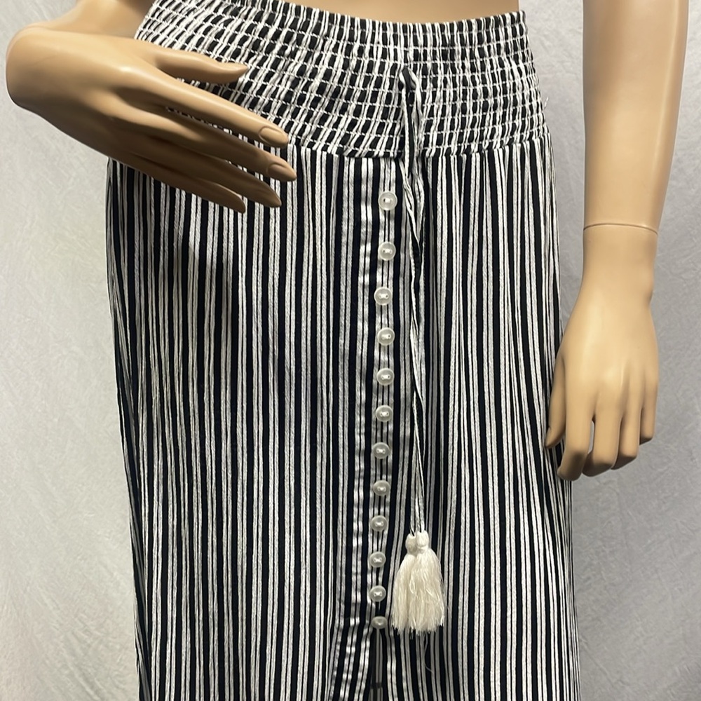 Pink Laundry Black & White Striped Midi Skirt - Picture 2 of 7